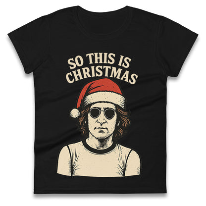 Christmas John Lennon Christmas Ladies T Shirt