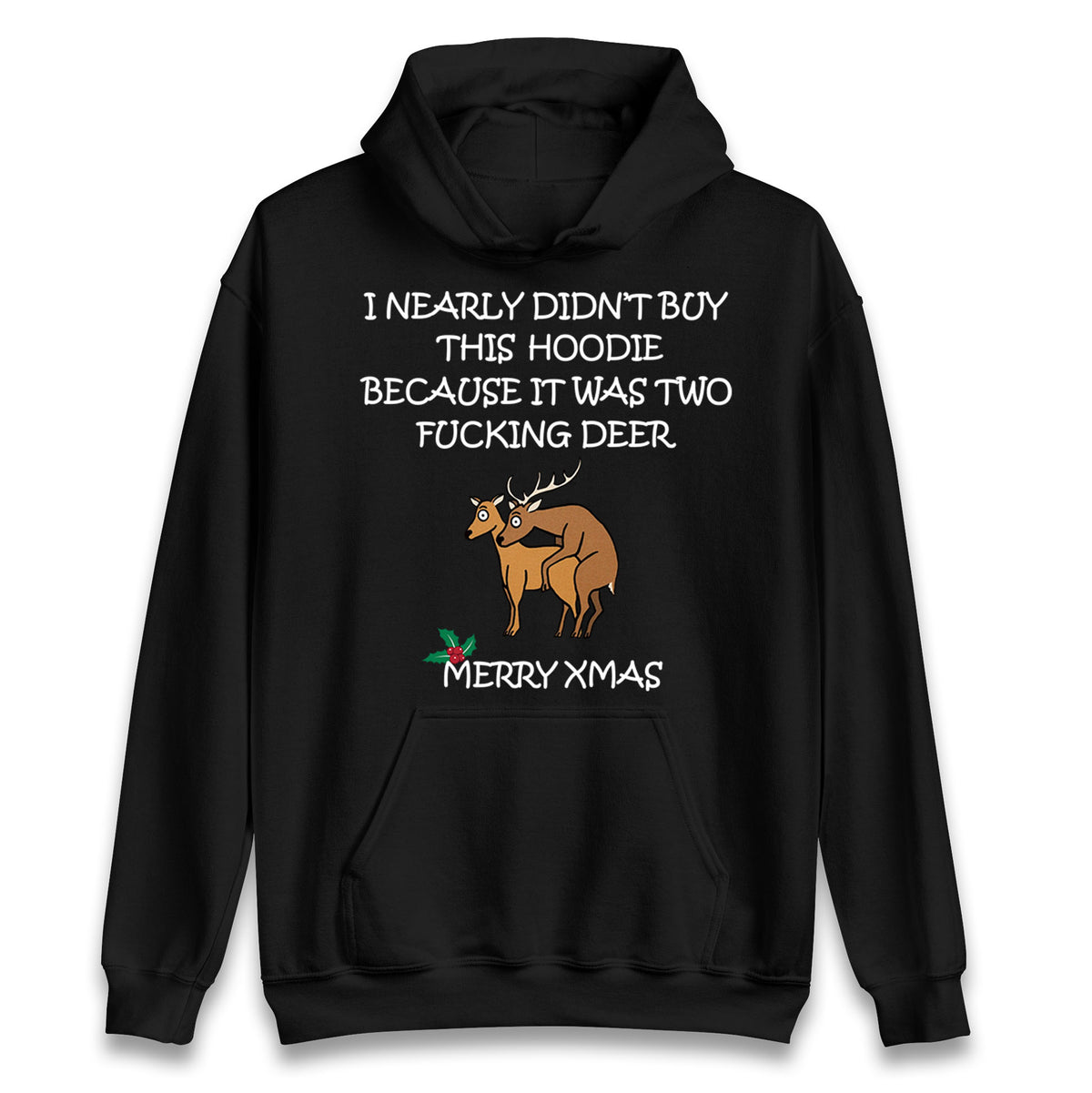 fucking deer christmas hoodie