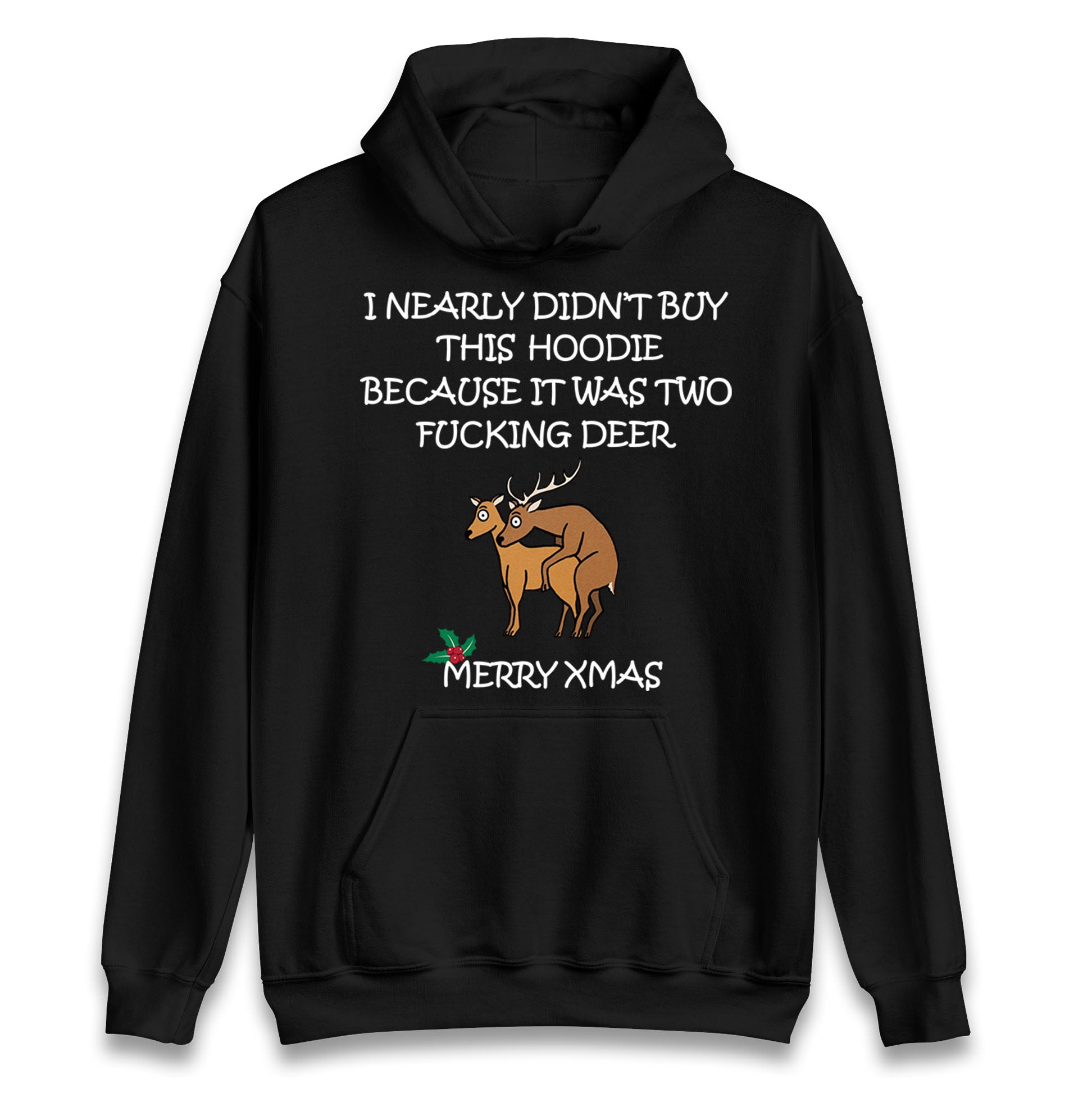 fucking deer christmas hoodie