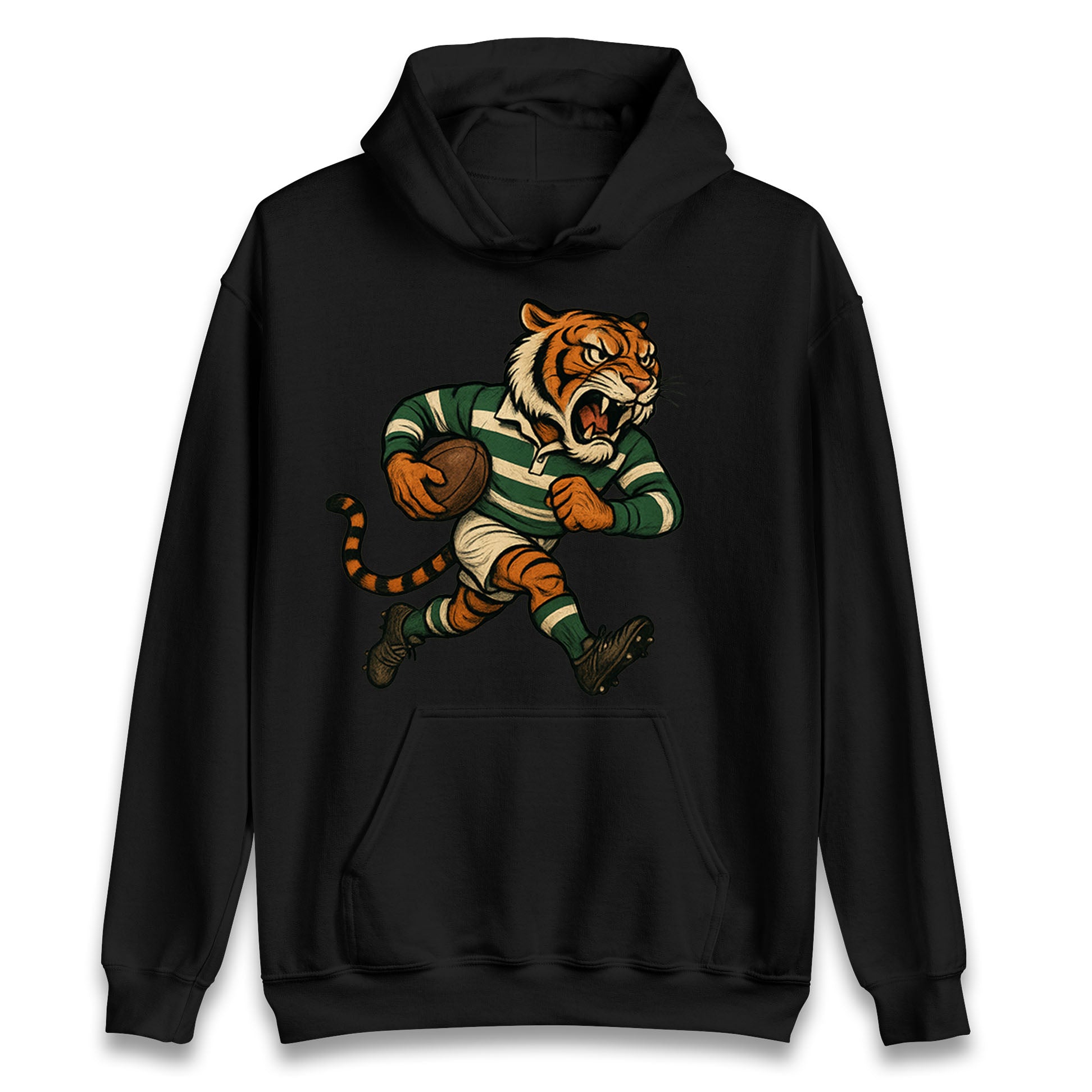 Retro Leicester Tigers Rugby Union Hoodie