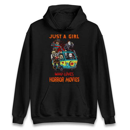 Just A Girl Who Loves Horror Movies Halloween Hoodie
