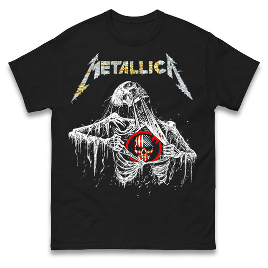 Metallica USA Skull T Shirt
