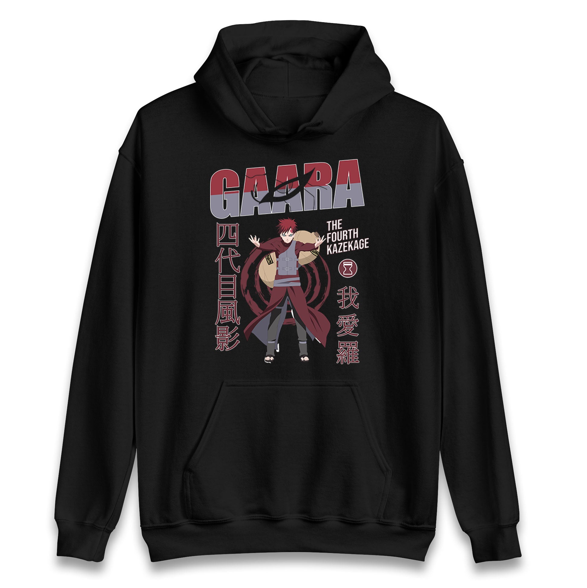 naruto shippuden gaara the fourth kazekage hoodie