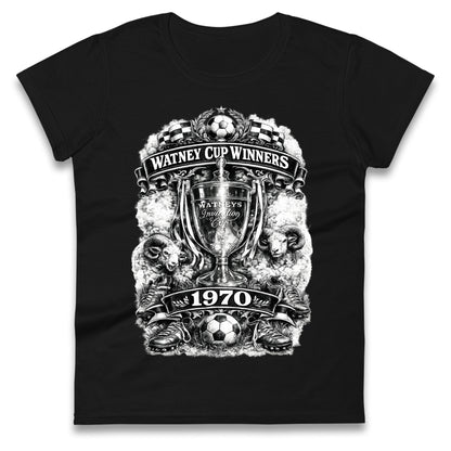 Retro Derby Watney Cup Winners 1970 Ladies T Shirt 