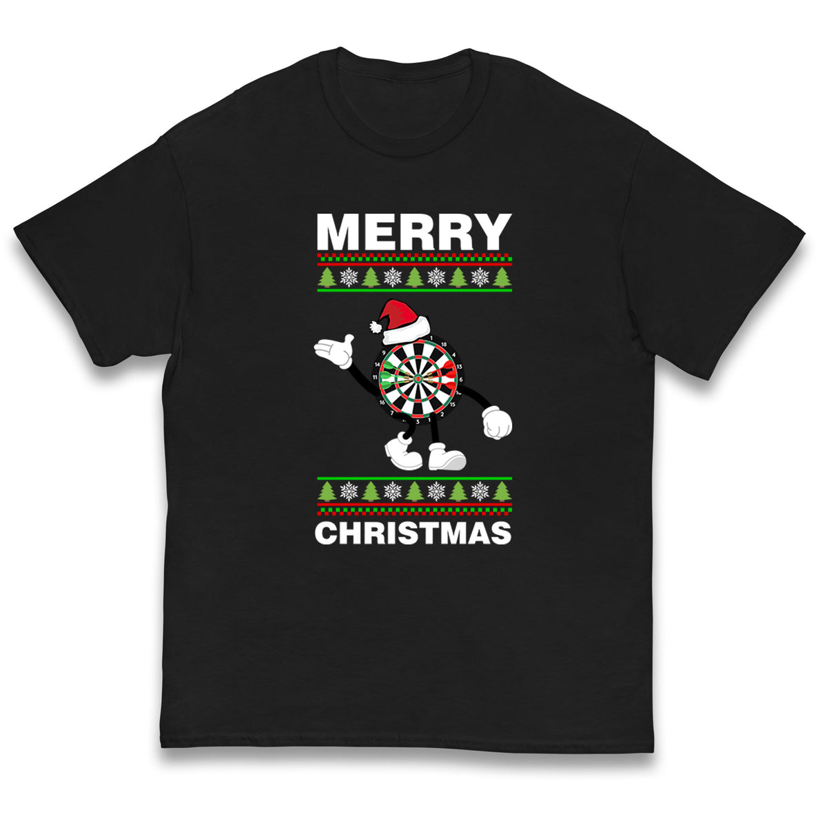 dartboard christmas santa costume t shirt