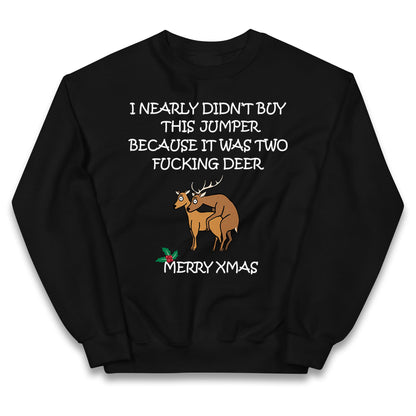 fucking deer christmas jumper