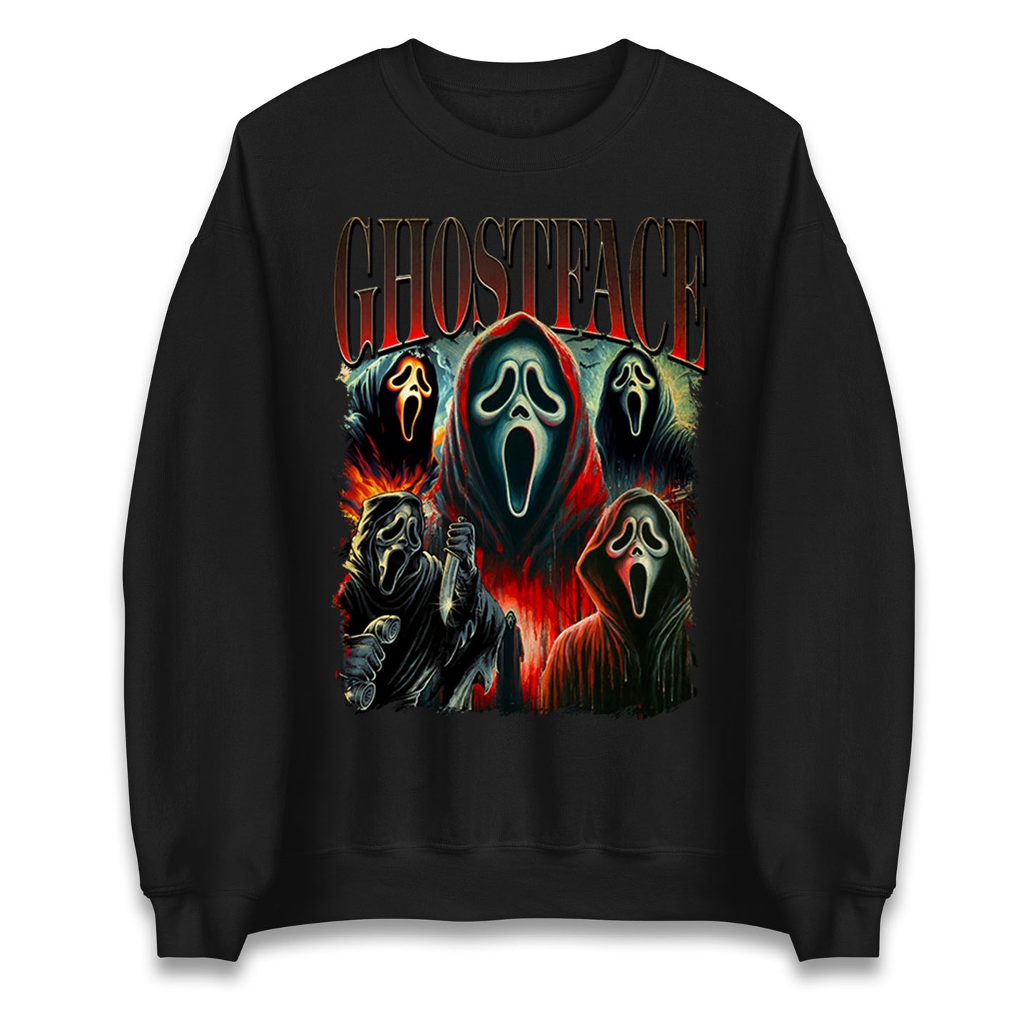Ghost Face Halloween Bootleg Unisex Sweatshirt