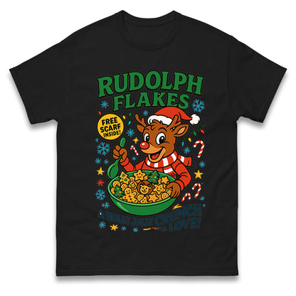 Rudolph Flakes Christmas T Shirt