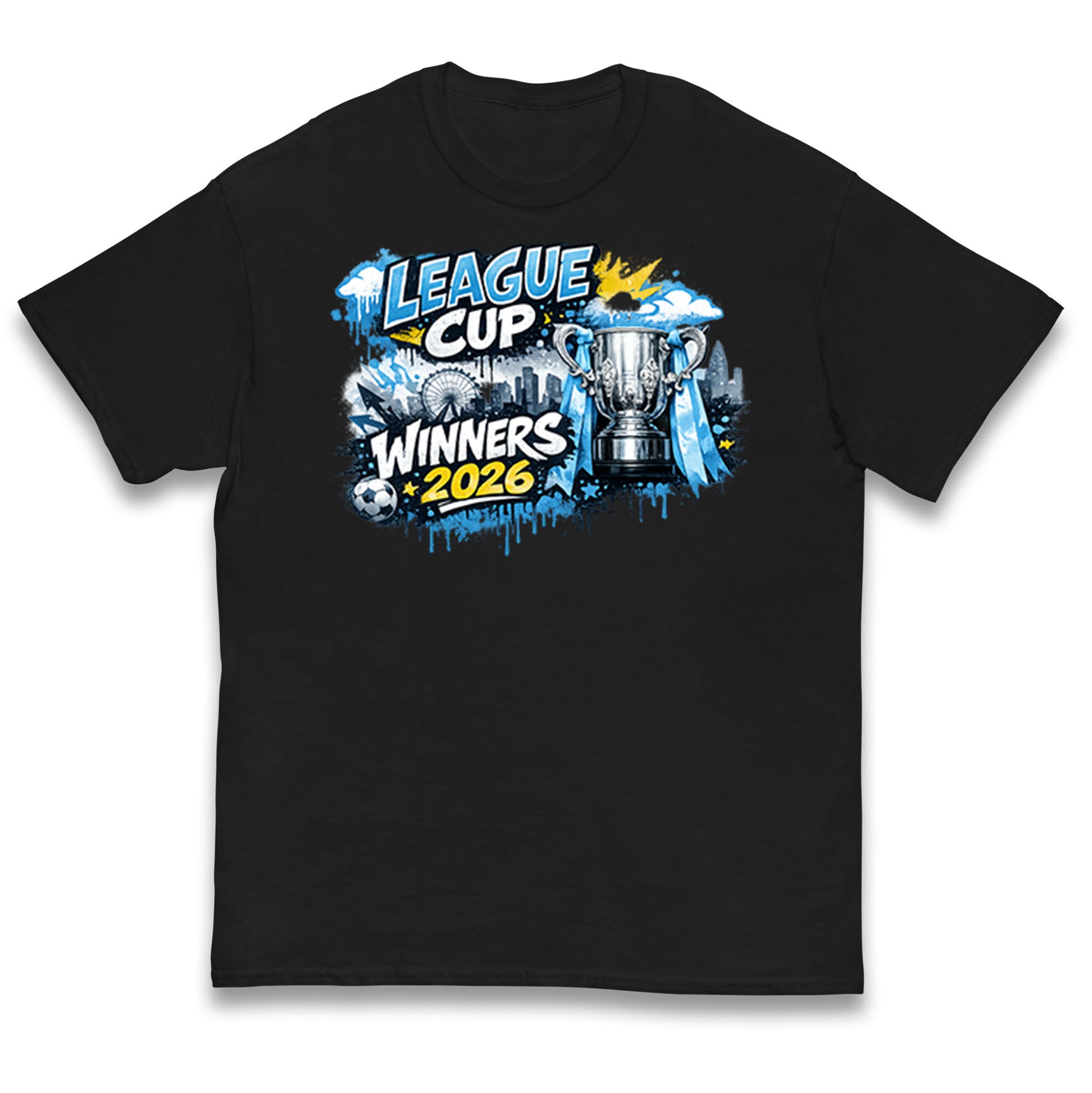 Man City League Cup Winners 2026 Kids T Shirt