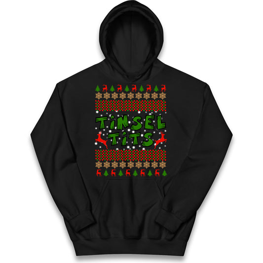 Christmas Tinsel Tits Funny Hoodie