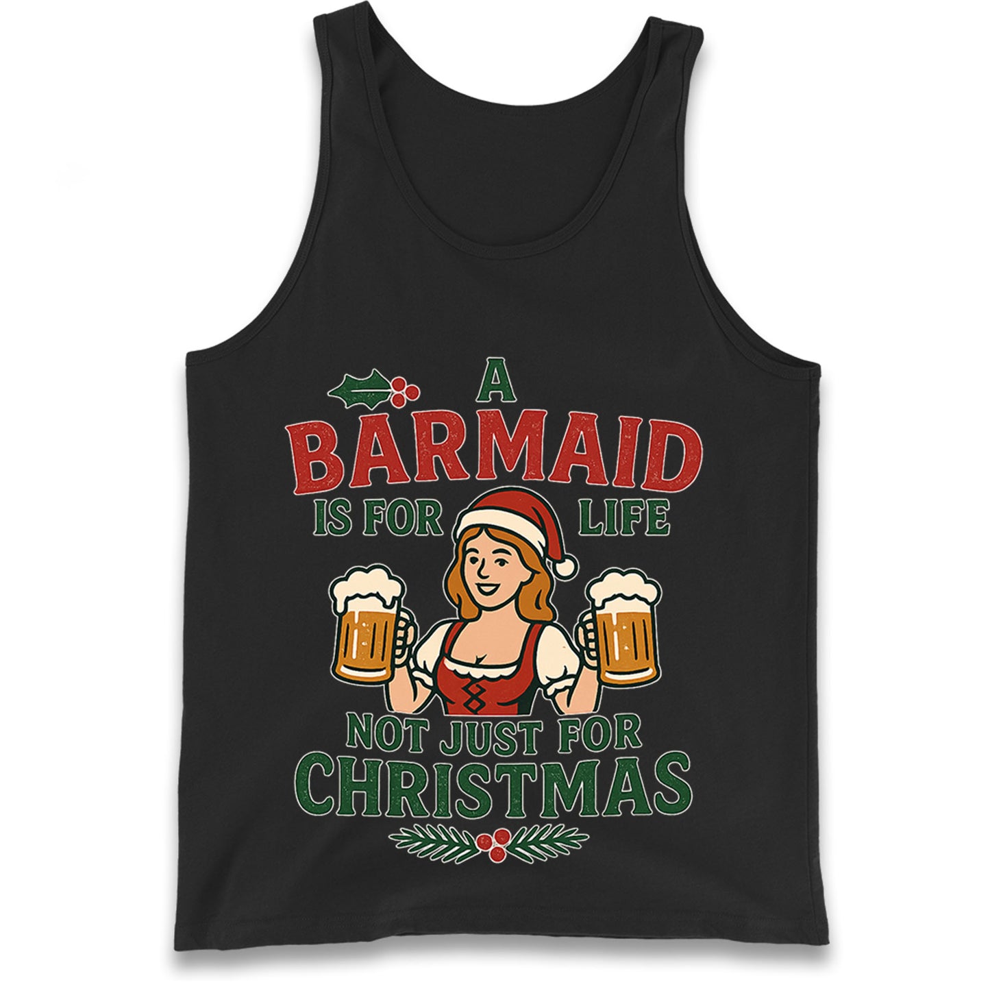 Barmaid Xmas Tank Top