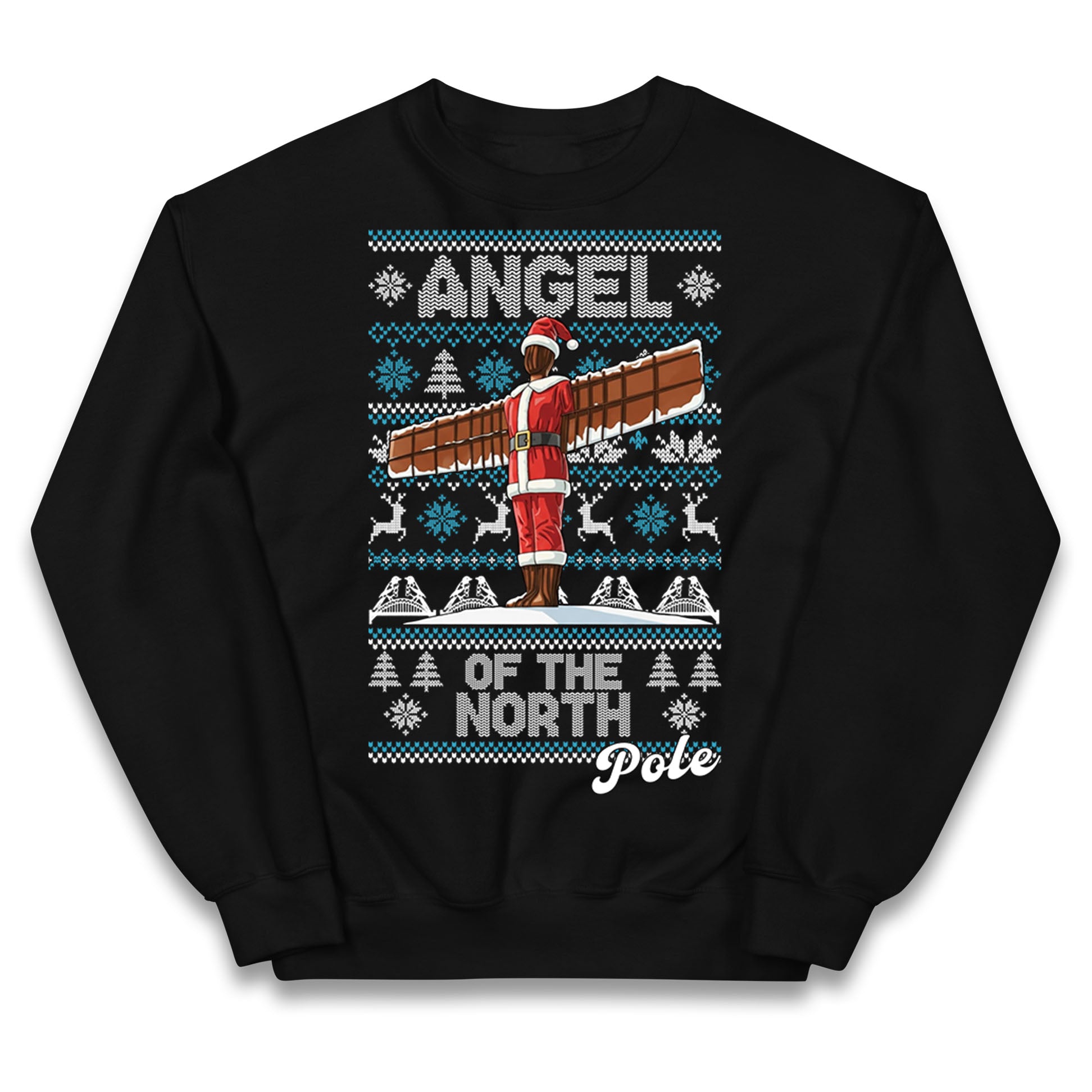 Angel Of The North Pole Christmas Kids Jumper