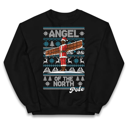 Angel Of The North Pole Christmas Kids Jumper