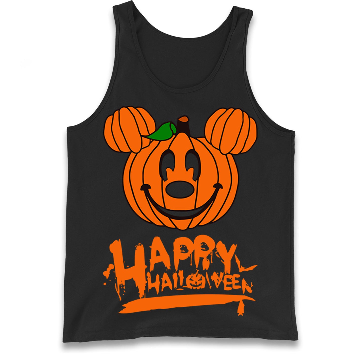Mickey Mouse Pumpkin Happy Halloween Tank Top