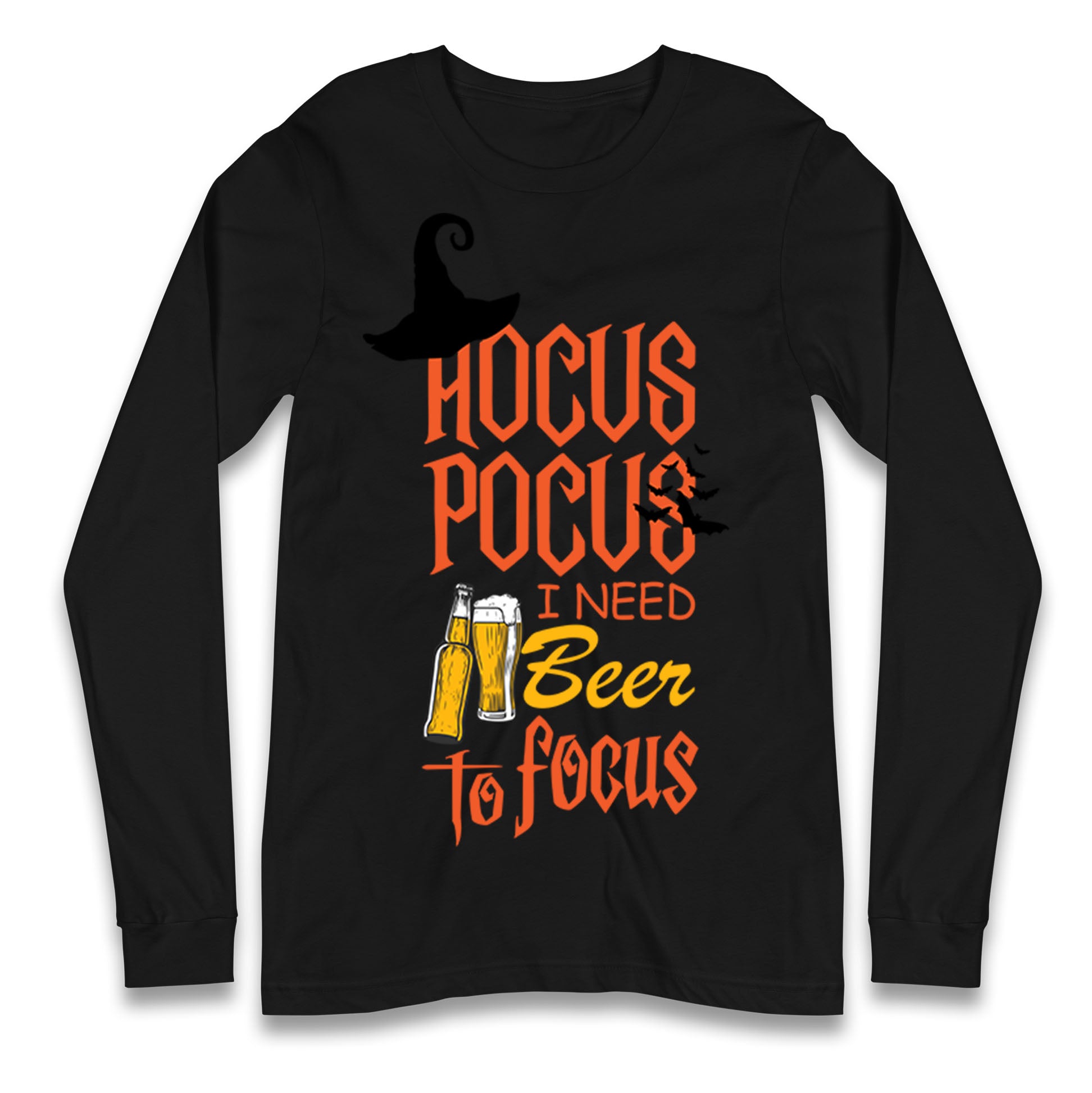 Hocus Pocus I Need Beer To Focus Halloween T Shirt

