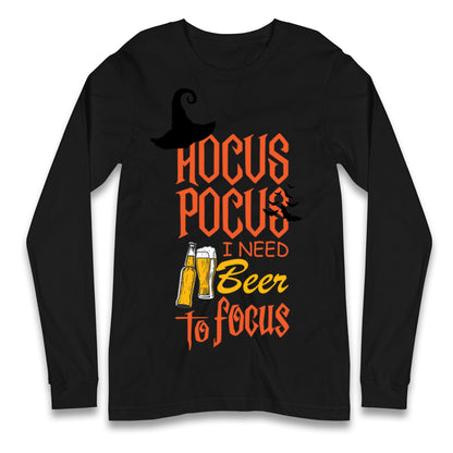 Hocus Pocus I Need Beer To Focus Halloween T Shirt
