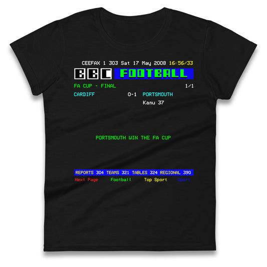 Portsmouth FA Cup Winners 2008 Ladies T Shirt