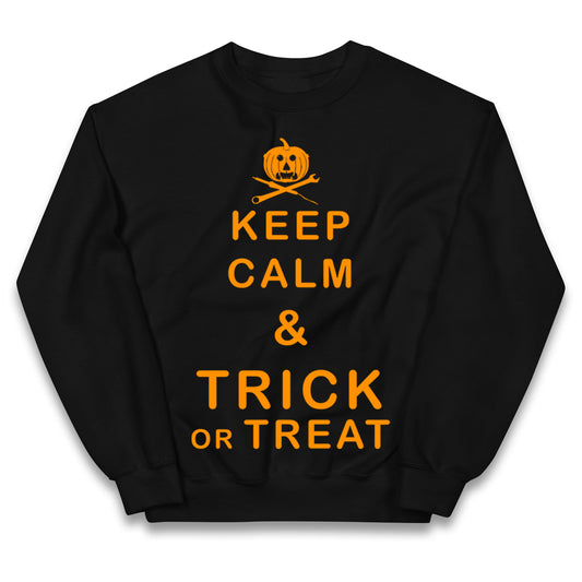 Keep Calm And Trick Or Treat Halloween Jumper
