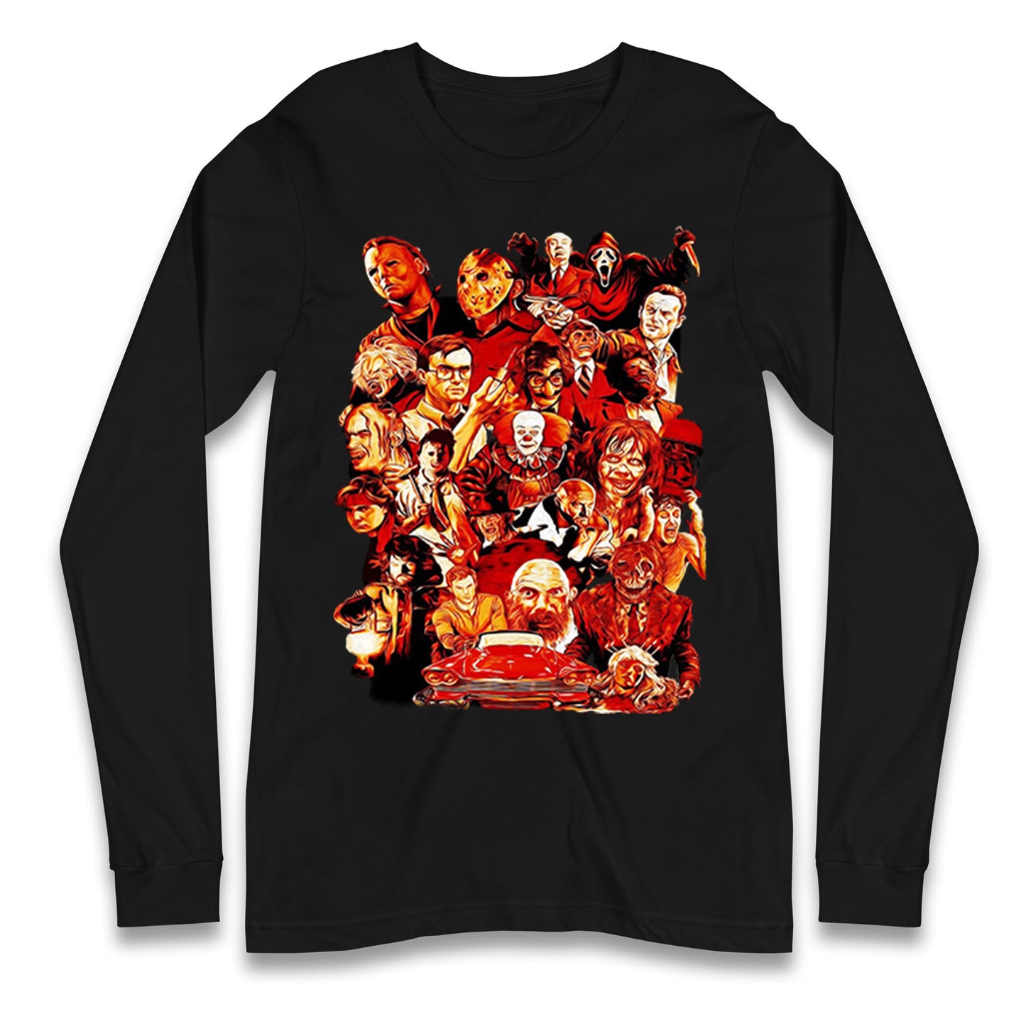 Horror Characters Halloween Long Sleeve T Shirt
