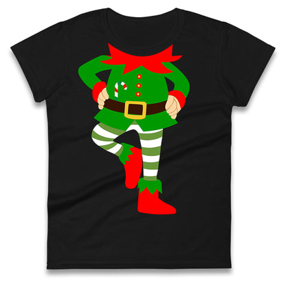 Personalise Christmas Party Wear Elf Womens t shirt