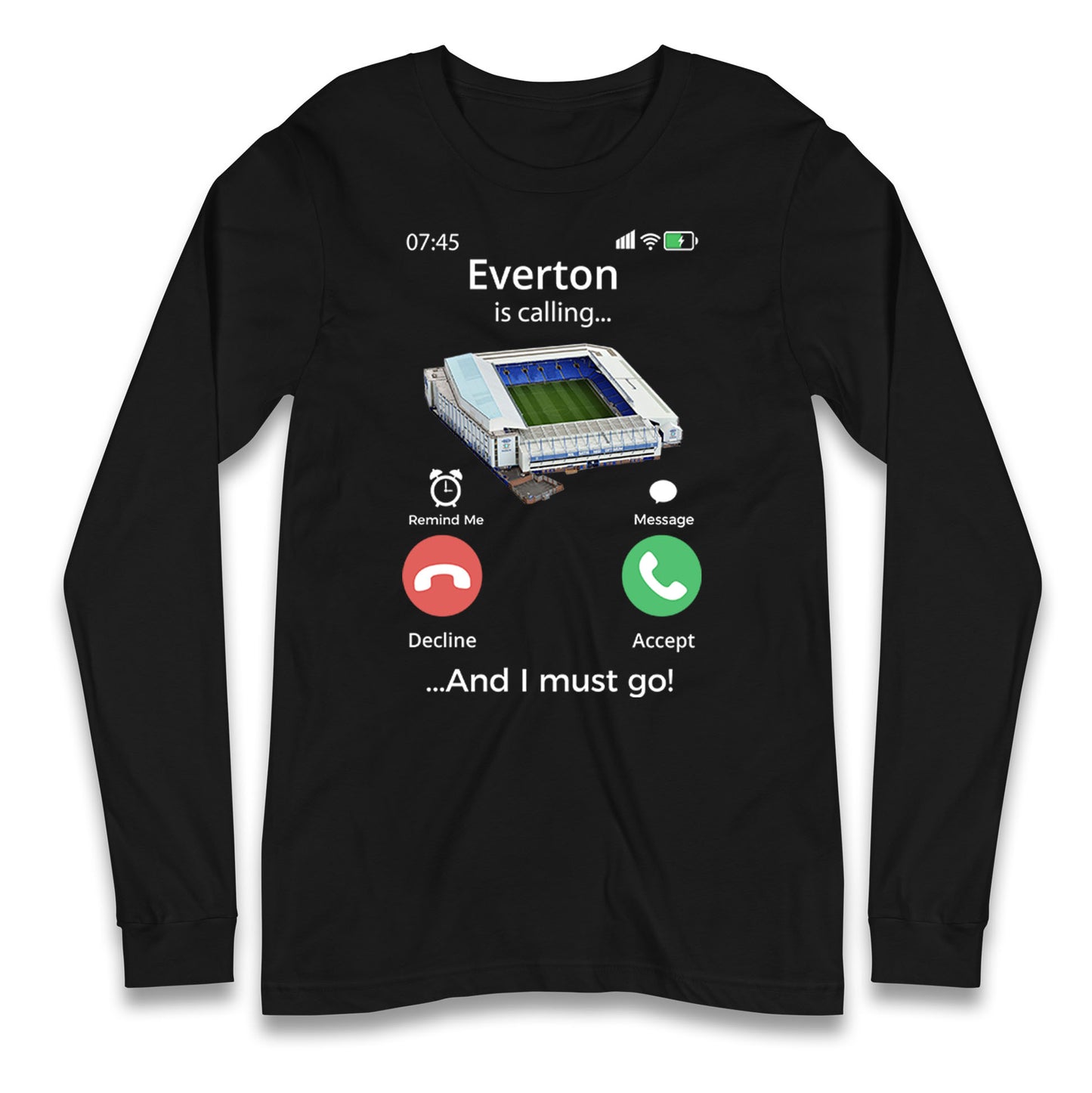 everton long sleeve jersey