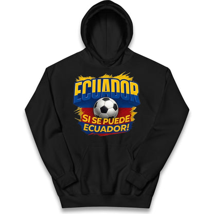 Ecuador Retro World Cup Kids Hoodie