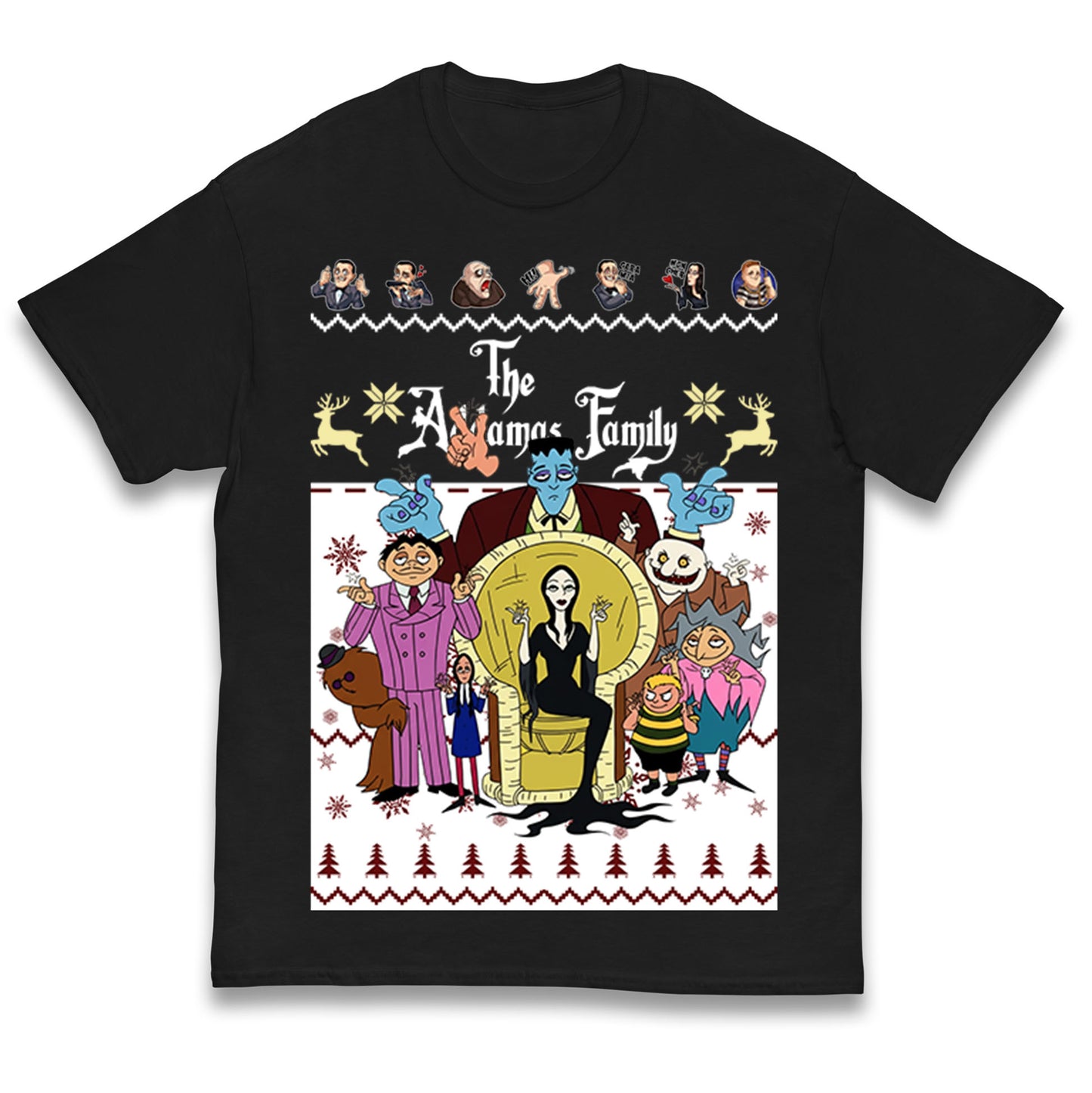 Scary Addams Christmas Kids T Shirt