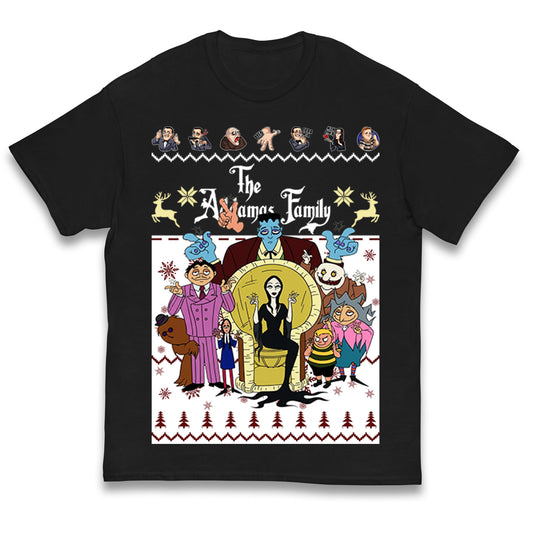 Scary Addams Christmas Kids T Shirt