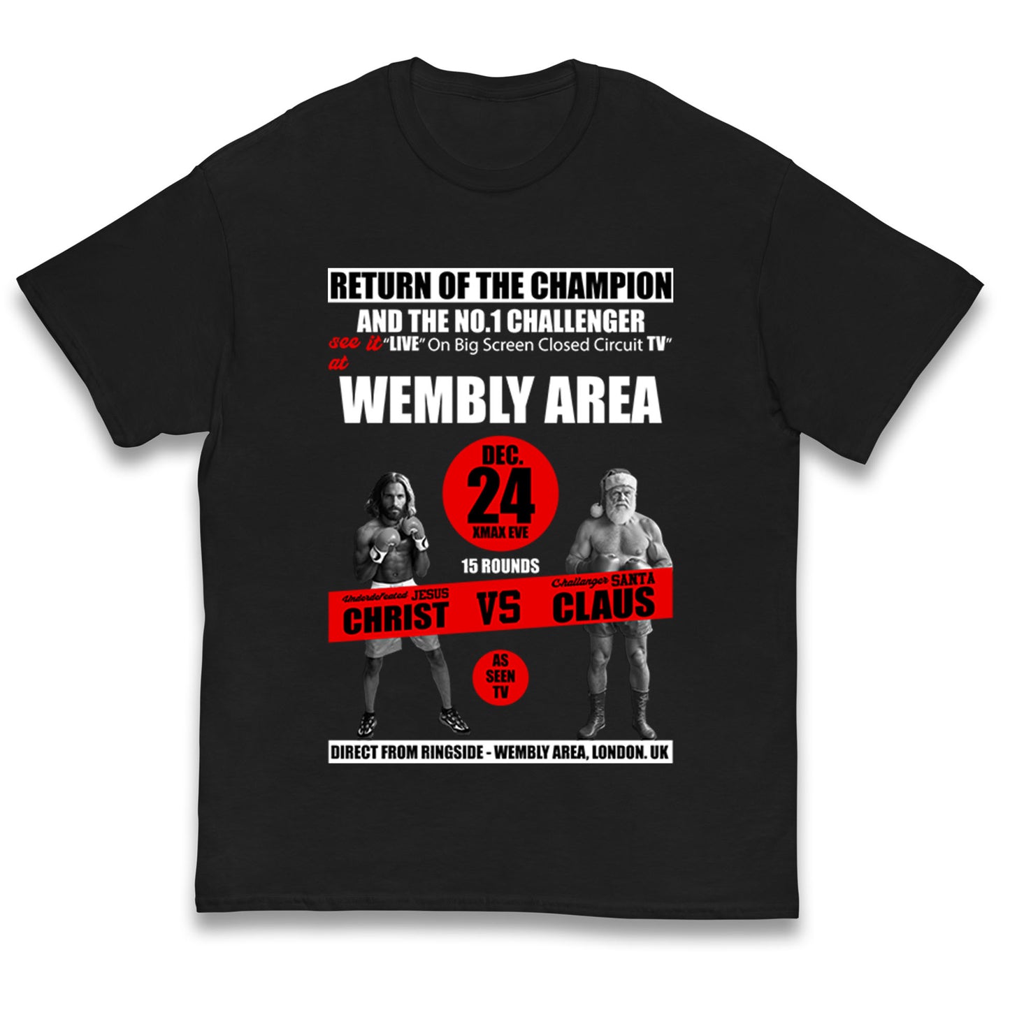 Jesus Christ Vs Santa Claus Kids T Shirt