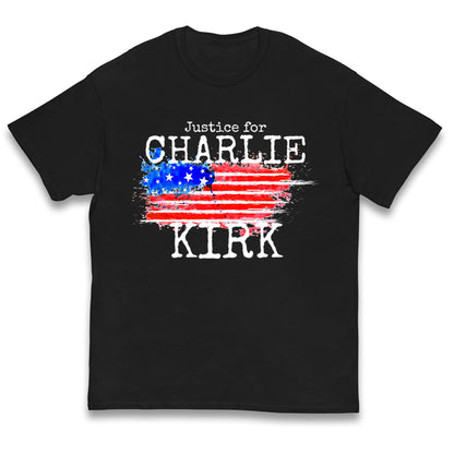 Justice For Charlie Kirk Kids T Shirt
