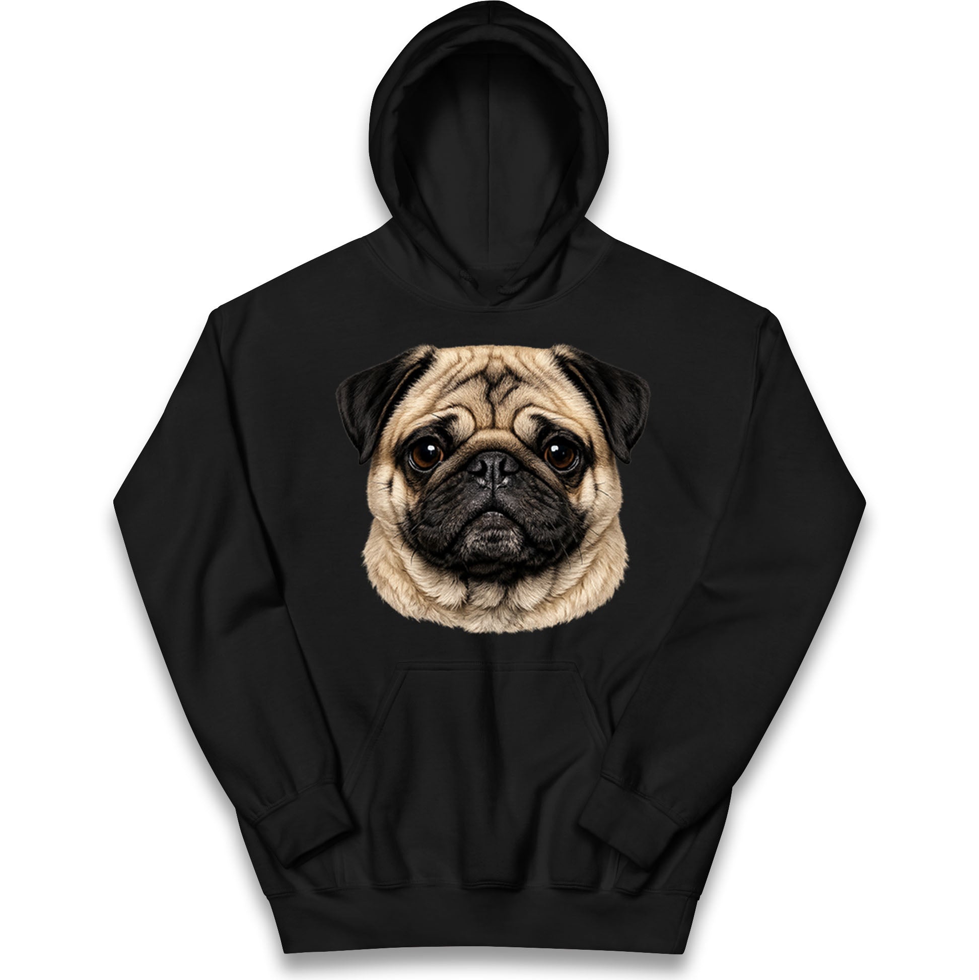 Pug Dog Face Kids Hoodie