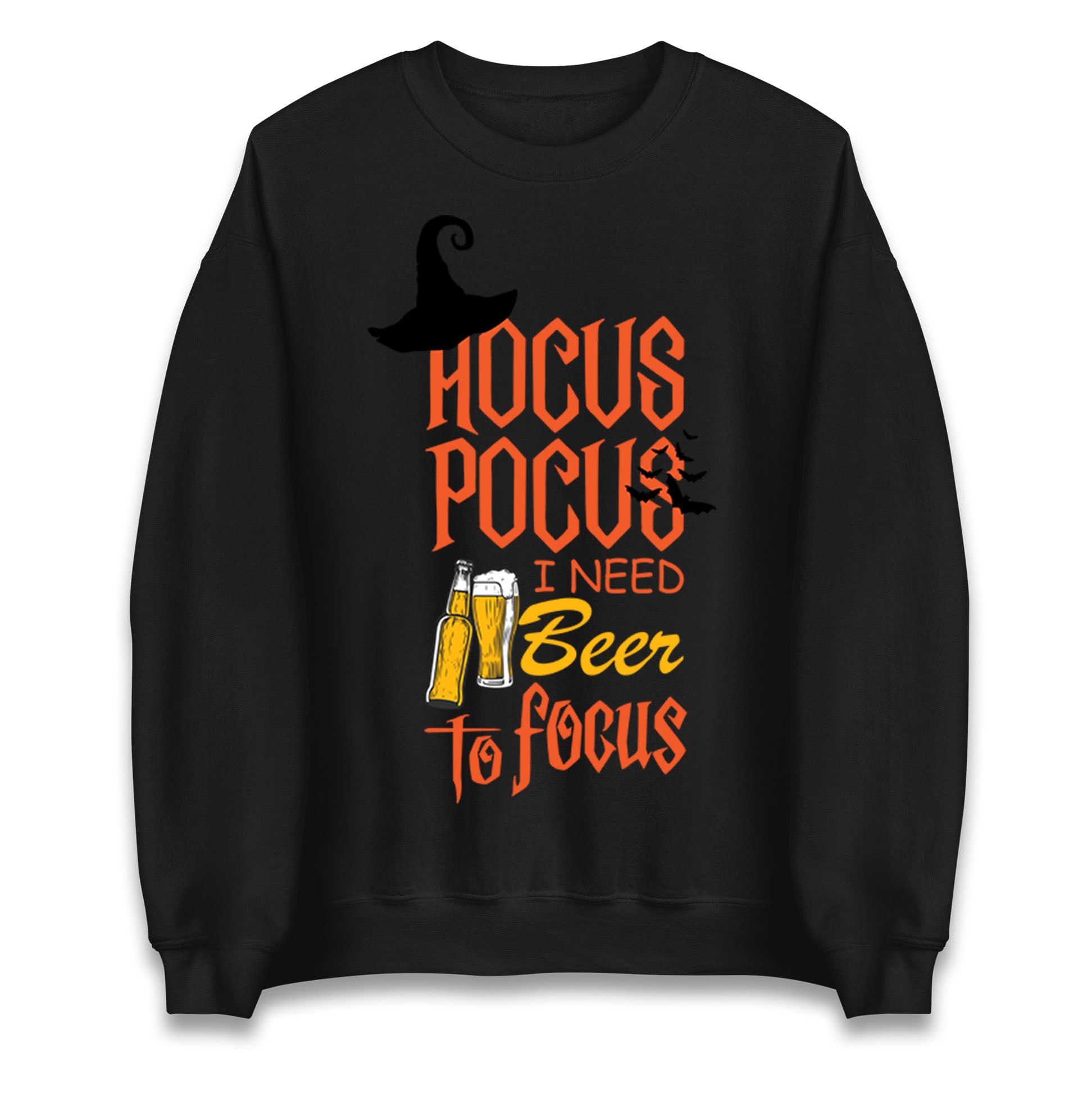 Hocus Pocus I Need Beer To Focus Halloween Sweatshirt
