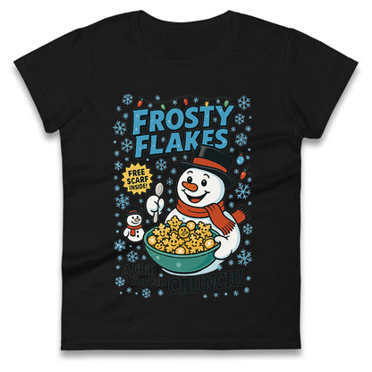 Snowman Christmas Ladies T Shirt