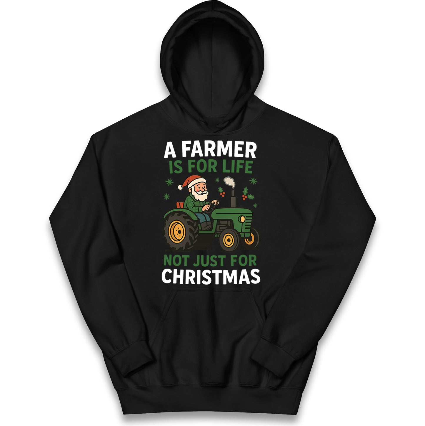 Farmer Christmas Kids Hoodie