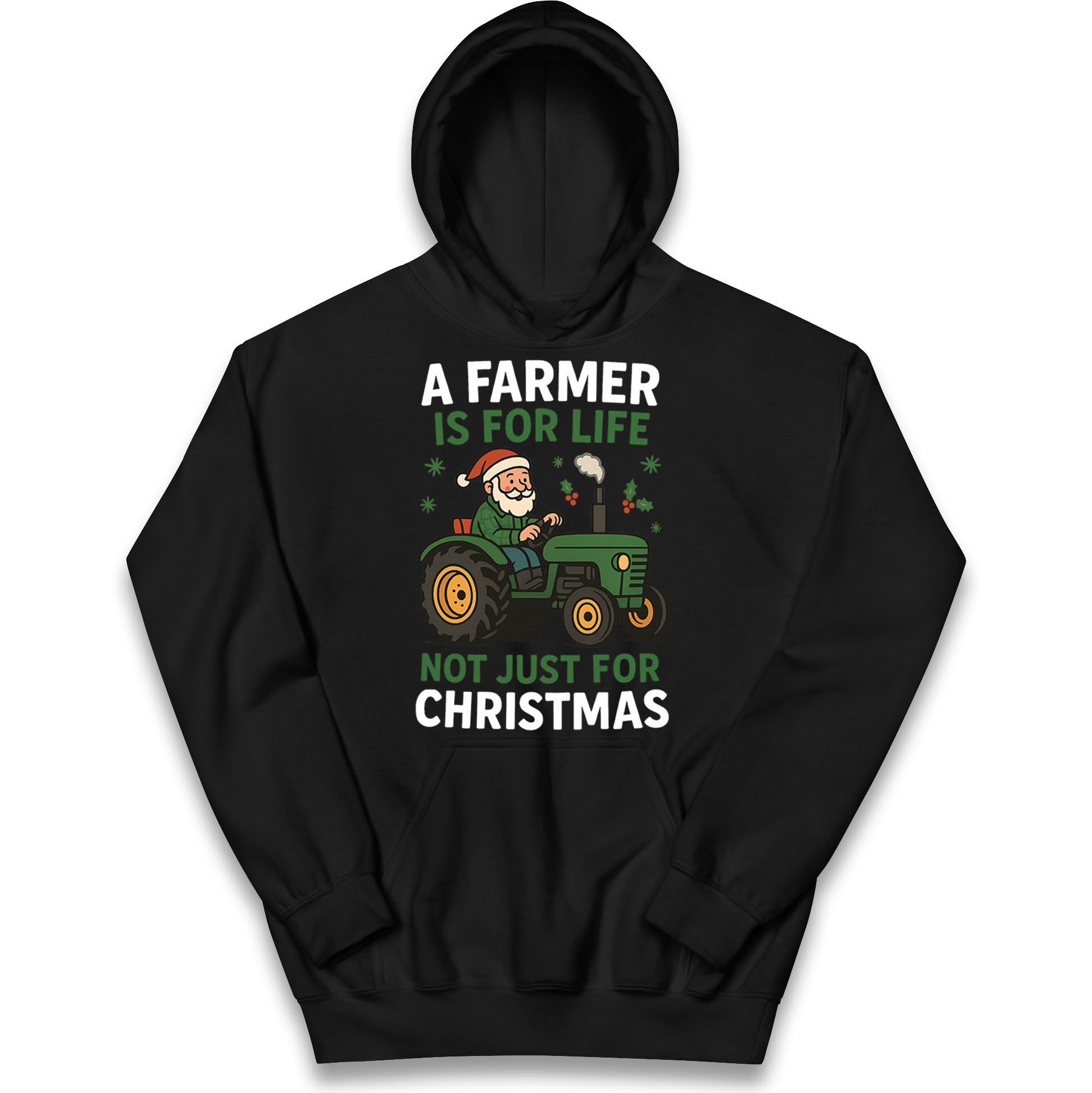 Farmer Christmas Kids Hoodie