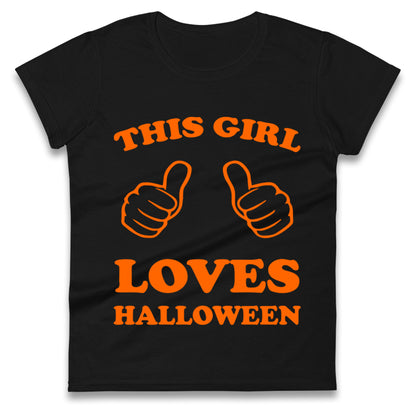 This Girl Loves Halloween t shirt
