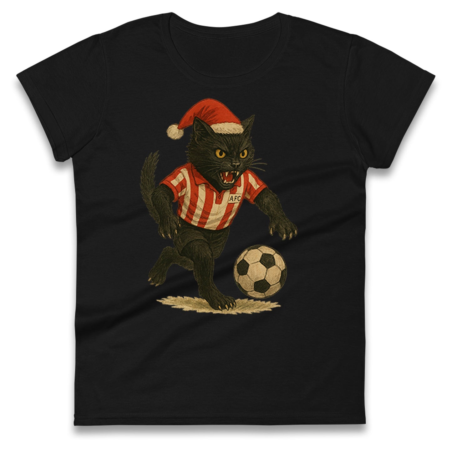 Sunderland Football Christmas Ladies T Shirt 