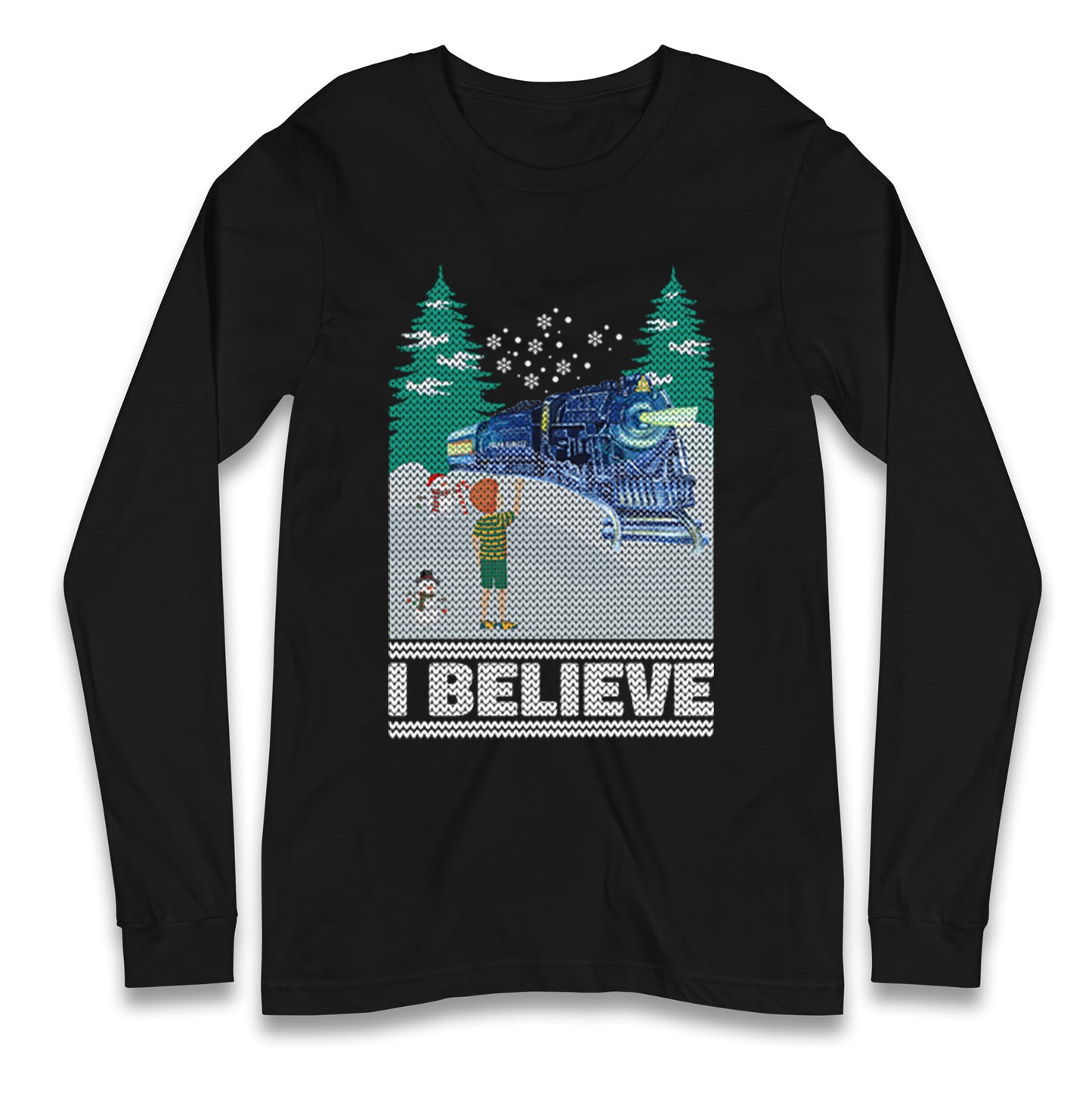 I Beleive Polar Express Christmas Long Sleeve T Shirt