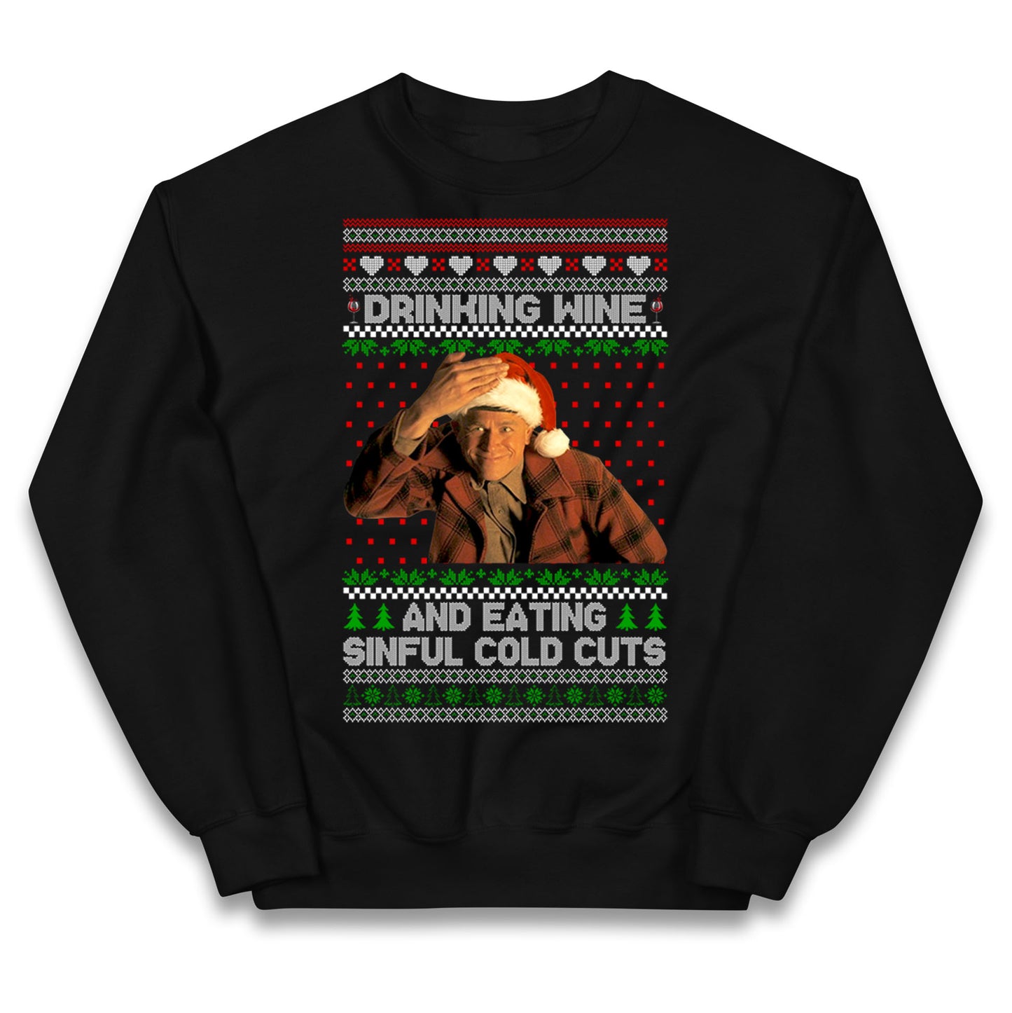 Ed Gein Wine Christmas Kids Jumper