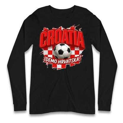 Croatia Retro World Cup Longsleeve T Shirt