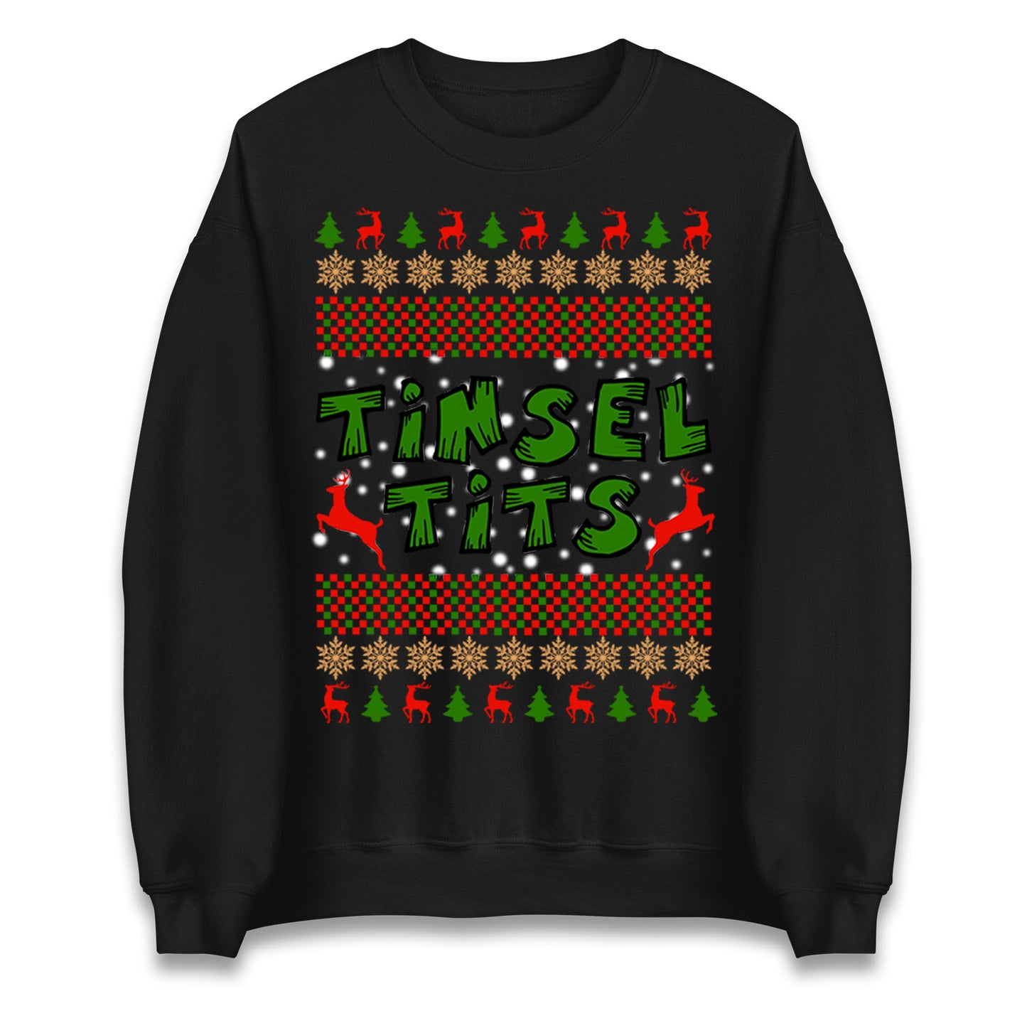 Christmas Tinsel Tits Funny Sweatshirt