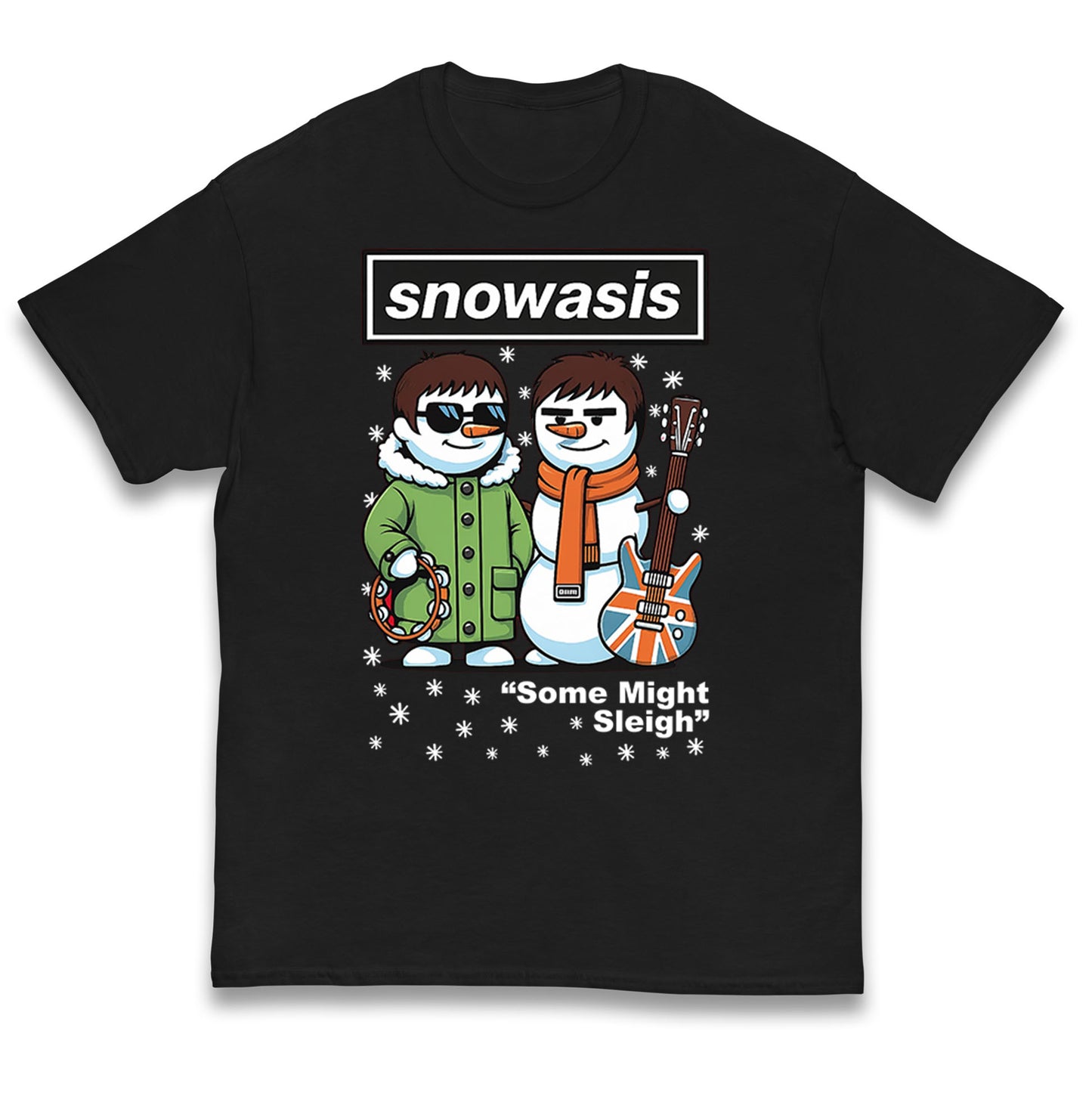 Snowasis Might Sleigh Xmas Music Band  Kids T Shirt