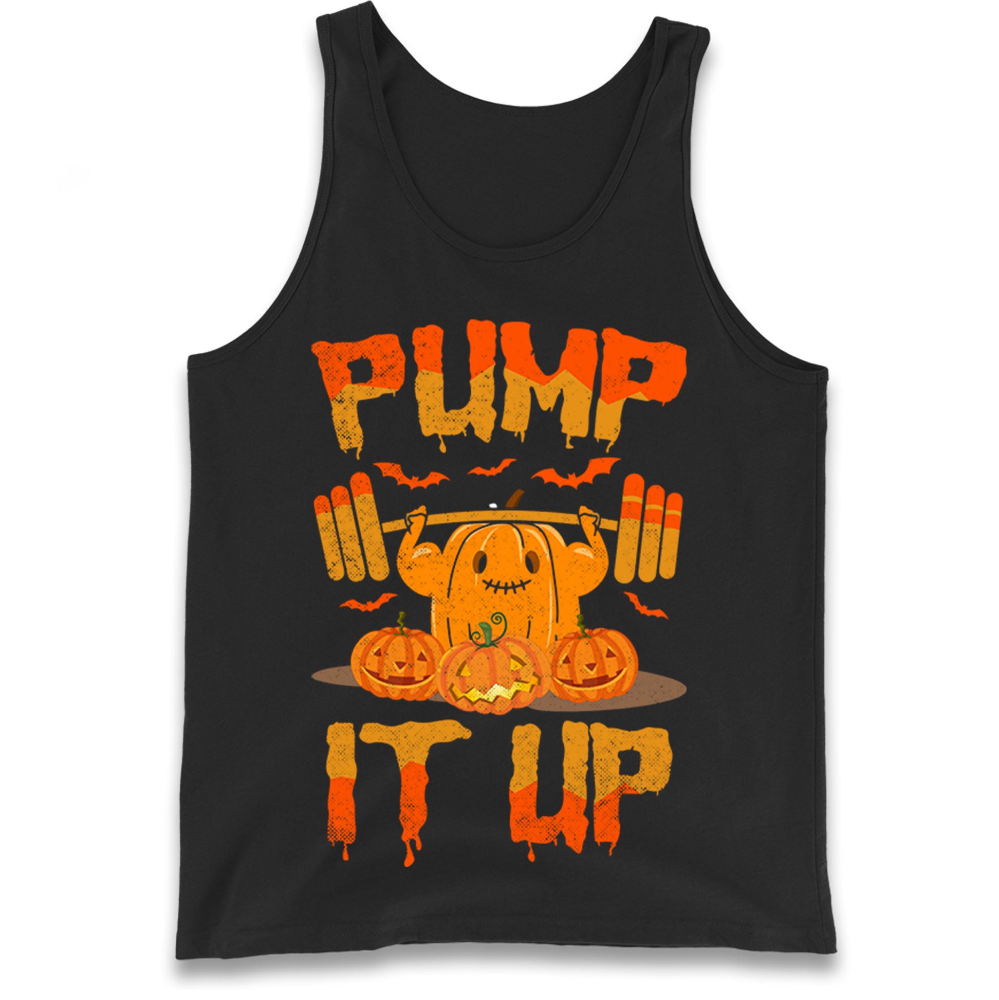 Halloween Fitness Pumpkin Tank Top
