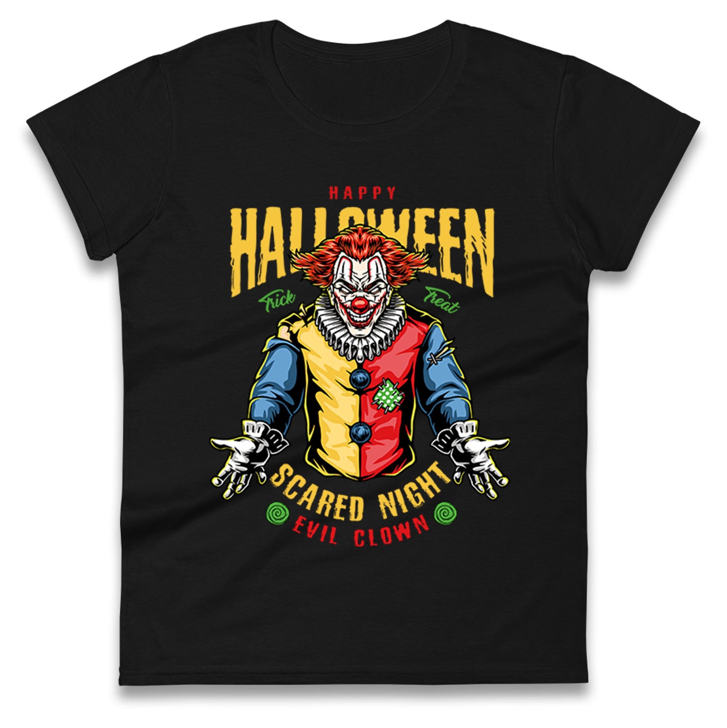 Halloween Clown Ladies T Shirt