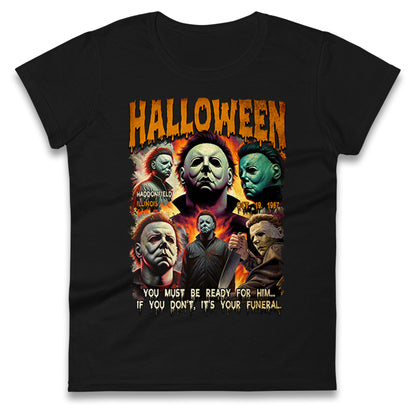 Michael Myers Horror Halloween Bootleg Womens T Shirt