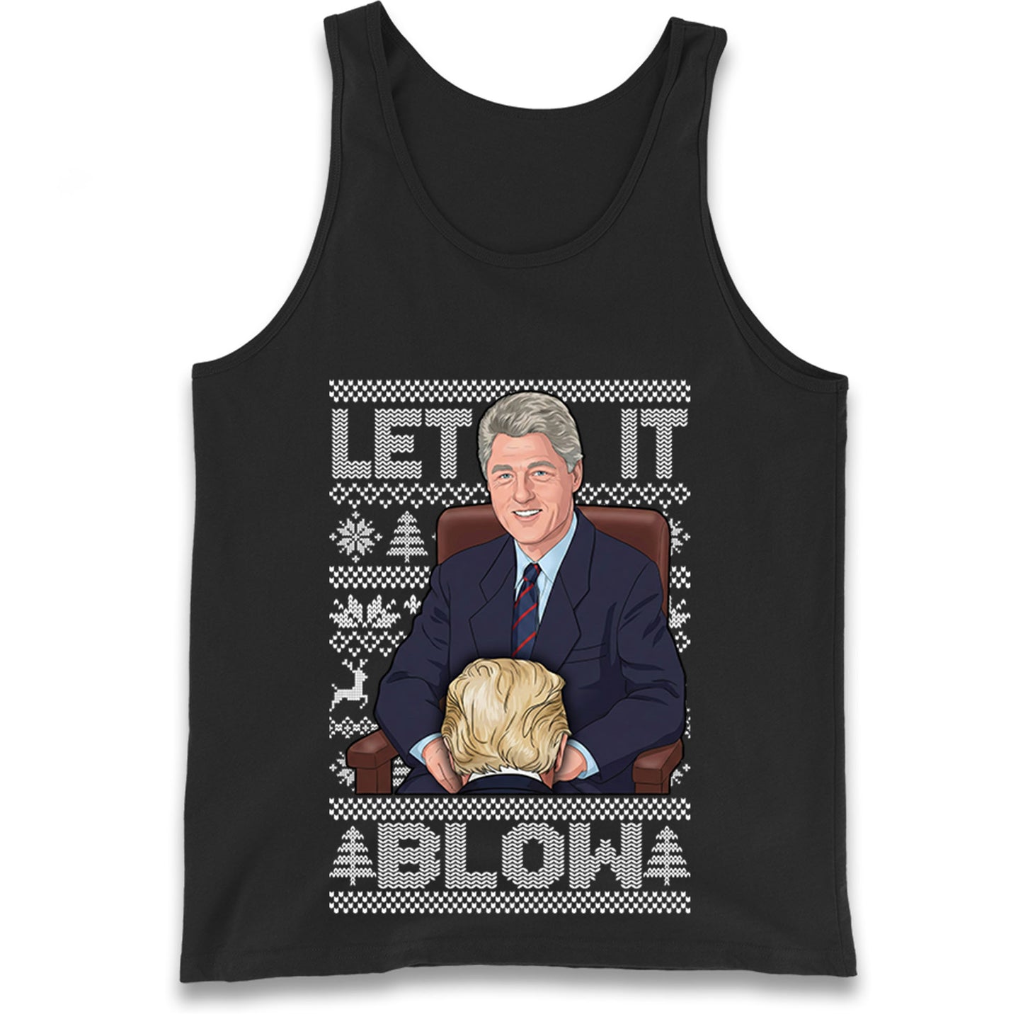 Bill Clinton Christmas Tank Top 