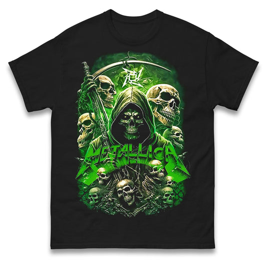 Metallica Green Skulls T Shirt