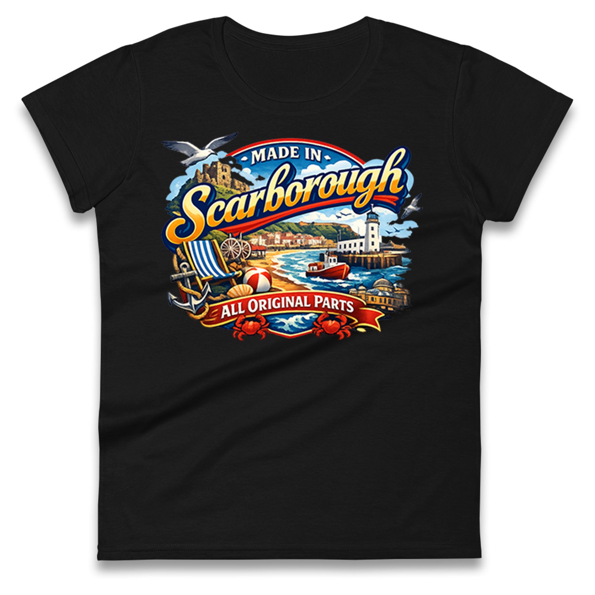Made In Scarborough All Original Parts Ladies T Shirt