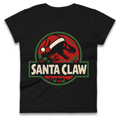 Jurassic Park Christmas Ladies T Shirt 