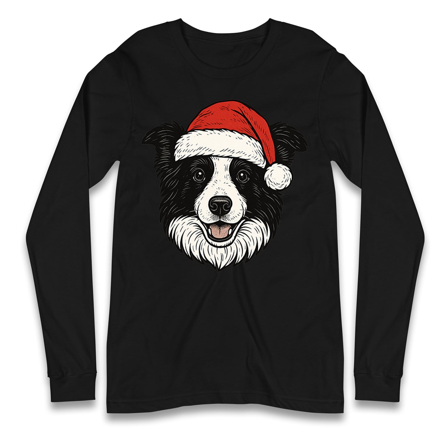 Border Collie Christmas Longsleeve T Shirt
